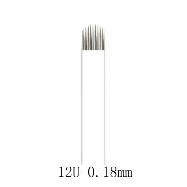 

tattoo needles 200pcs 0.18mm 12/14/16/18/21 u assorted permanent makeup manual eyebrow microblading blades for pen