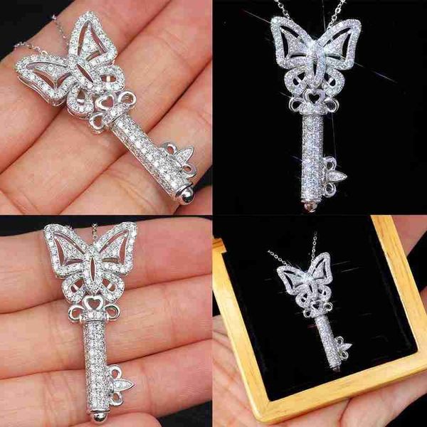 

1pcs fashion sweater chain vintage key pendant necklace long chain sweater jewelry decoration women necklace, Silver