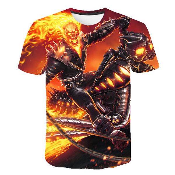 

men knight skull breathable cool 3d print shirts plus size funny kawaii men clothing