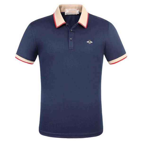 

italian brand new polo shirt men's polo designer polo t-shirt snake boros bee print embroidery fashion men's casual polos aimee201, White;black