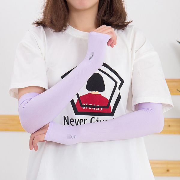 

ice fabric arm sleeves mangas warmers summer sports uv protection running cycling driving reflective sunscreen bands