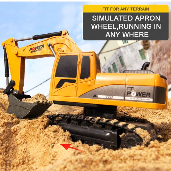 

child toy six remote controlled excavator models rechargeable wireless remote control engineering vehicle both boy and girl