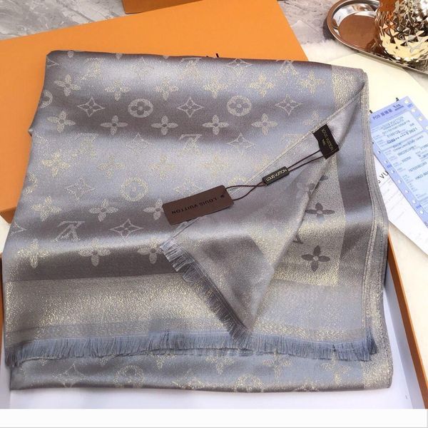 

designer designers scarf man womens atumn winter silk shawl scarf fashion scarves size about 180x70cm, Blue;gray