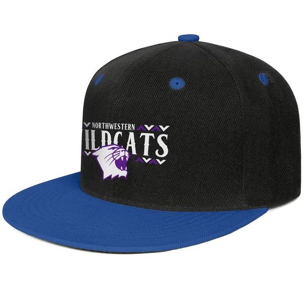 

illinois northwestern рискованные футбол товарный знак логотип mens и женские плоский край baseball cap регулируемая пользовательские встрое, Blue;gray