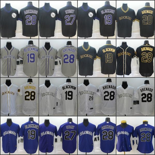 

colorado 2020 19 charlie blackmon jersey chouck nazty 28 nolan arenado 27 trevor story baeseball stitched jerseys 09, Blue;black