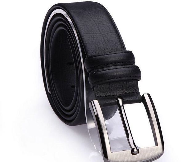 

men's pin buckle crocodile leather belt casual luxury jeans belt, Black;brown