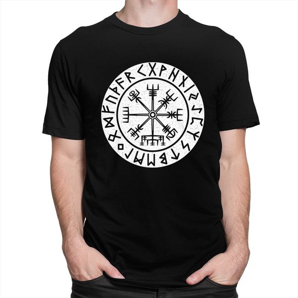 

vegvisir runes viking tshirt for men soft cotton leisure t-shirt short sleeved vikings compass tattoo tee shirt apparel merch