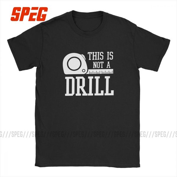 

men's t-shirts this is not a drill shirt with a tape measure gear 100% cotton tee dad tools sarcastic t shirt crewneck clothing