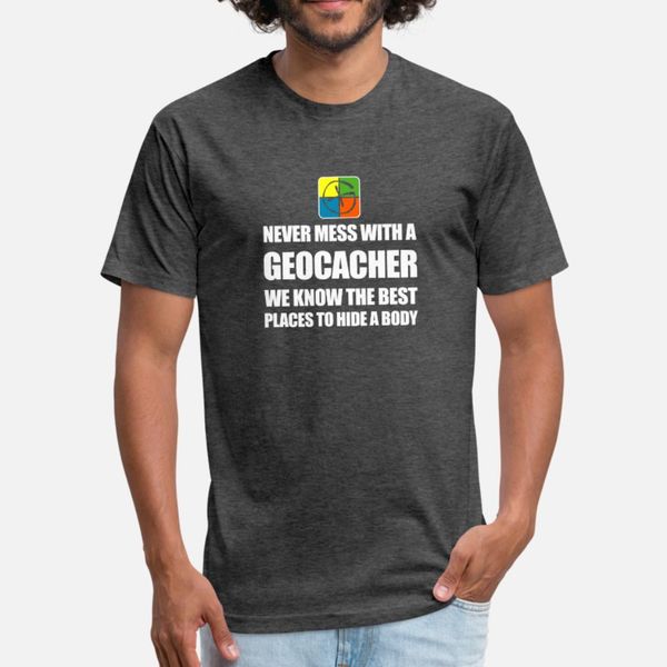 

geocacher мы знаем лучшие места, чтобы спрятать тело т рубашки мужчин проектирование с коротким рукавом круглый воротник основные твердая su
