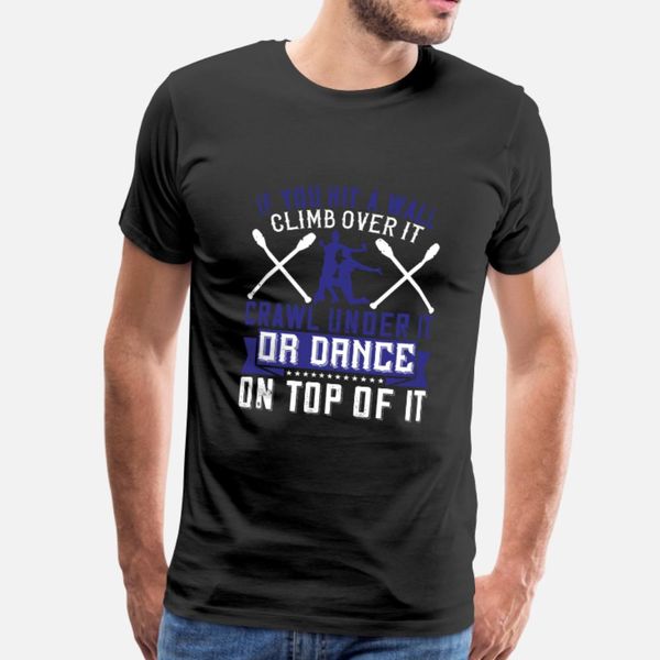 

dancing dance on of a wall t shirt men knitted cotton plus size 3xl clothes gift basic spring autumn family shirt