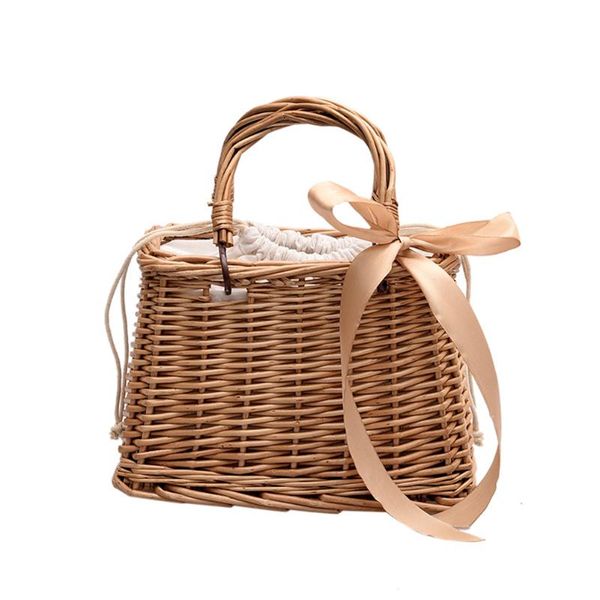 

summer straw shoulder totes handbags women woven small bag beach handle bag for girls bohemian beach tote