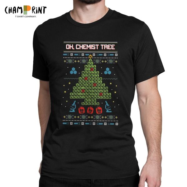 

oh chemist tree ugly christmas sweatshirt t-shirts men funny geek t shirt science physics scientist funny tees plus size