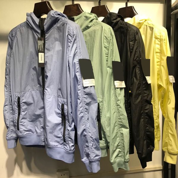 

2020 luxury new hoodie mens jacket nylon comfortable waterproof breathable sun protection arm letter embroidery coat, Black;brown