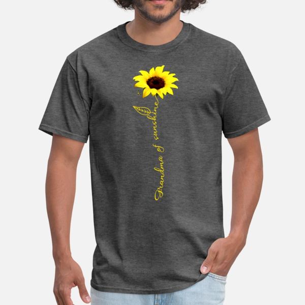 

grandma sunshine sunflower yellow grandma t shirt men print tee shirt round collar natural famous casual spring natural shirt