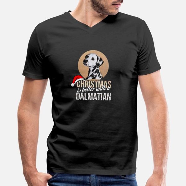 

dalmatian christmas is better with a dalmatian t shirt men printed tee shirt euro size s-3xl fit basic spring unique shirt