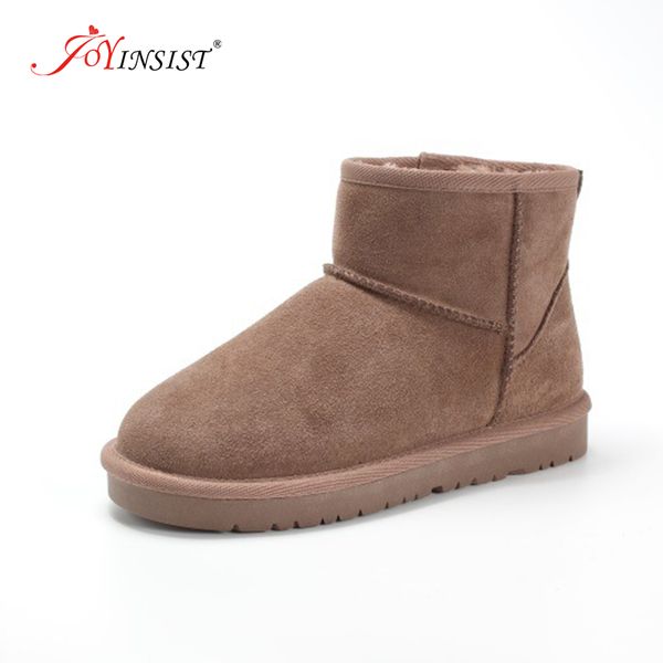 

2020 new fashion autumn and winter women snow boots cowhide leather ankle boots warm winter woman shoes waterproof, Black