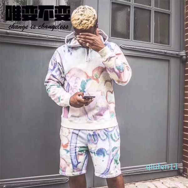 

fashion- logo landscape hooded sweatshirt spring autumn pullover sweater street hip hop casual men women hoodies hfymwy110, Black