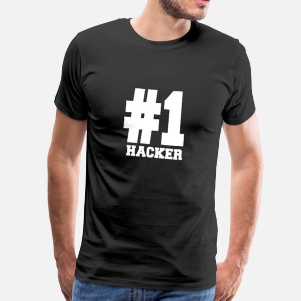 

number 1 hacker fantastic for hackers t shirt men designer short sleeve plus size 3xl pattern graphic humor summer style letter shirt