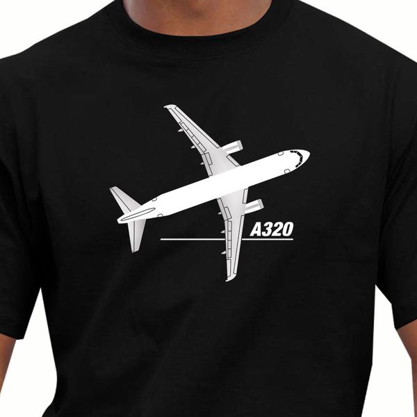 

men t shirt 2018 summer 0% cotton cartoon classic airbus a320 aircraft plan view normal short sleeve cotton t shirts