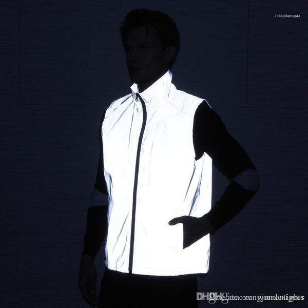 

vest spring 2020 sleeveless fashion style autumn clothing running casual jackets 3m reflective mens sports desinger, Black;brown