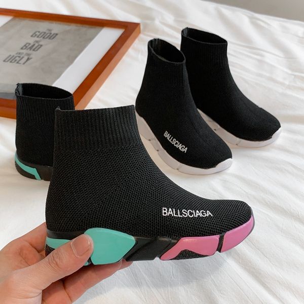 

high children shoes boys school shoes girls kids socks black designer girls boy sport running sneakers trainers tenis