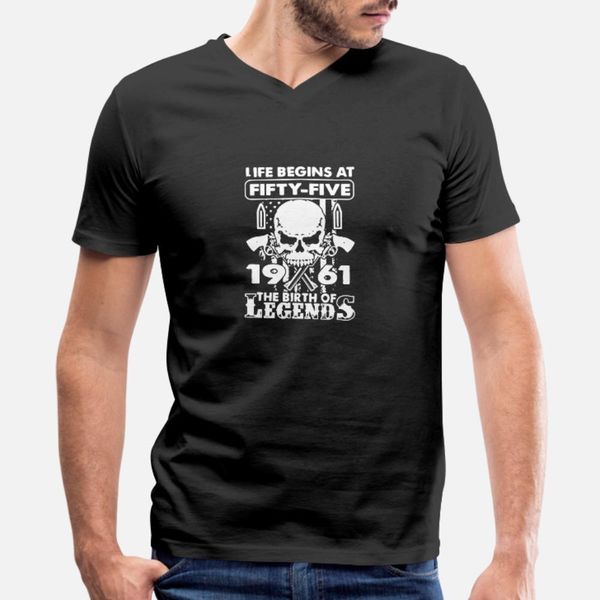 

1961 the birth of legends t shirt men printed cotton euro size s-3xl trend fit new fashion spring autumn natural shirt, White;black