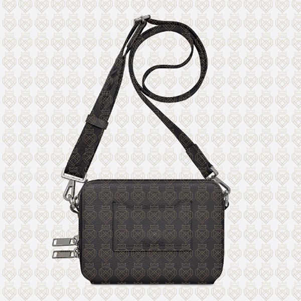 

black grained calfskin safari pouch with strap grained d10r small shoulder bag cross body satchel men purse homme 2cabc120ymj 17x12.5cm