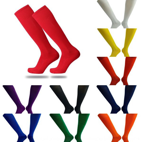 

children's lycra cotton sweat-absorbent breathable wear-resistant solid color thickened towel towel bottom long tubesocks sports edfdd, Black