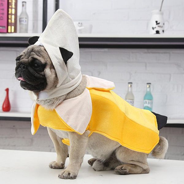 

dog clothes funny banana cosplay clothes puppy coat jacket winter pet halloween christmas party costumes