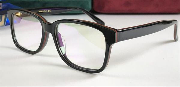 

new glasses prescription eyewear frame squre frame designer fashion style transparent lens with original case 0272, Black