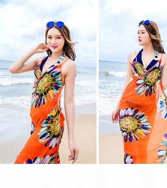 

2016 multi wear women swim cover up chiffon silk scarf bikini pareos summer beach cover up swimwear wraps sarongs, Blue;gray