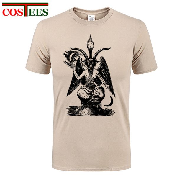 

новый летний стиль satanic goat бафомет мультфильм футболка мужчины хлопка с коротким рукавом печатных футболки марка top tee camisetas masc