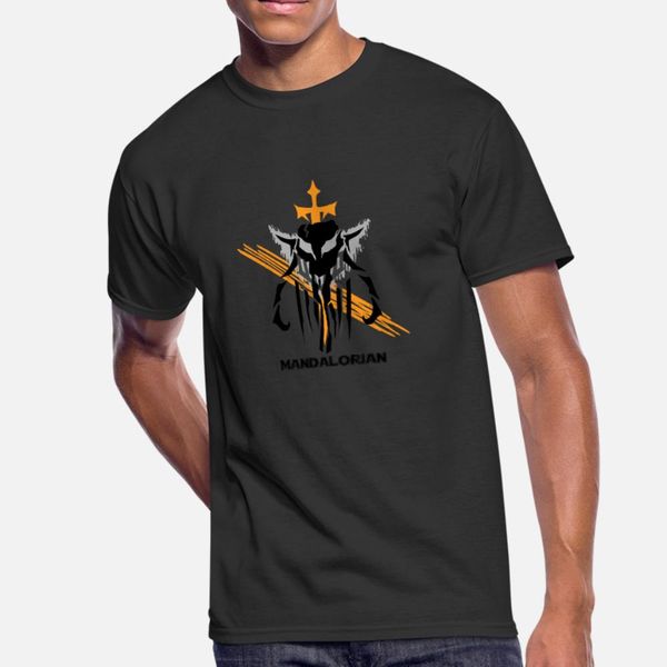 

mandalorian logo t shirt men fitness 100% cotton o neck natural fitness comical summer trend shirt