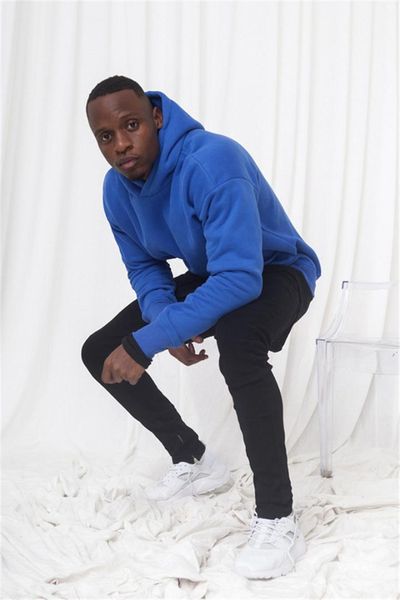 

hoodie fashion solid color long sleeve loose thick hoodies street style hip hop mens hoodie oversize mens designer, Black