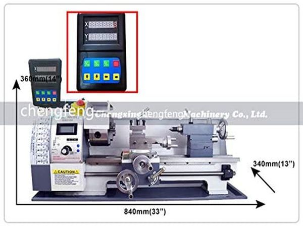 

wm210v digital metal токарный / 850w безщеточный все сталь механизм токарный / 38мм шпиндель диаметр отверстия + 125мм chuck мини токарный с