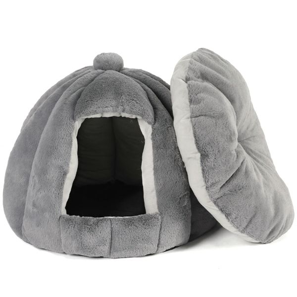 

practical winter removable cat bed house yurt shaped bed dog sleeping mat pad nest kennel comfortable warm pet cushion puppy nes