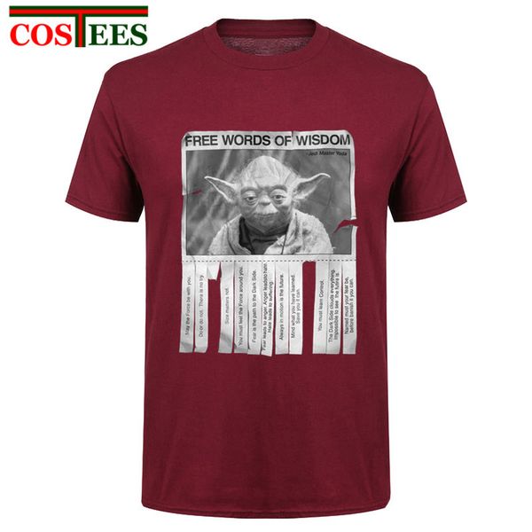 

star t shirt men male wars design short sleeve worlds of wisdom custom yoda tshirt normal undershirt last jedi yoda t-shirt