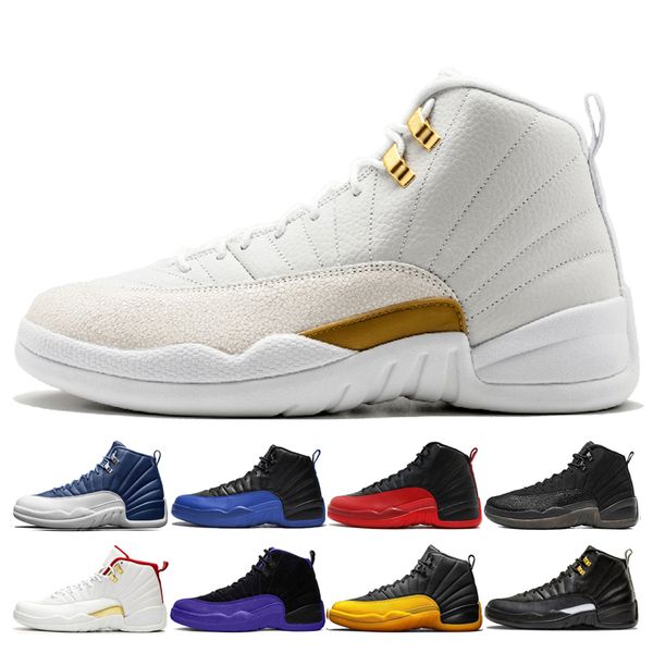 

new 12s 12 white fiba reverse taxi men basketball shoes college navy game royal dark grey michigan wings stone blue mens sports sneakers