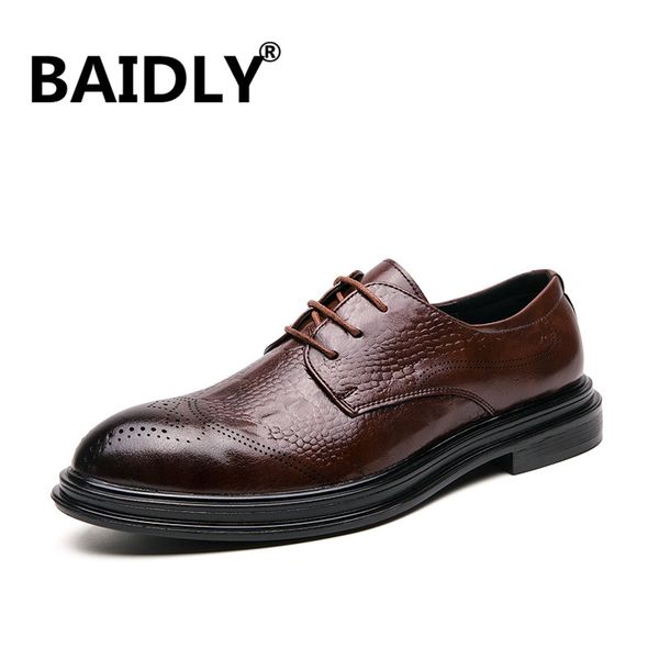 

new brand men's oxford shoes leather dress shoes fashion loafers casual flats men big size 37-45, Black