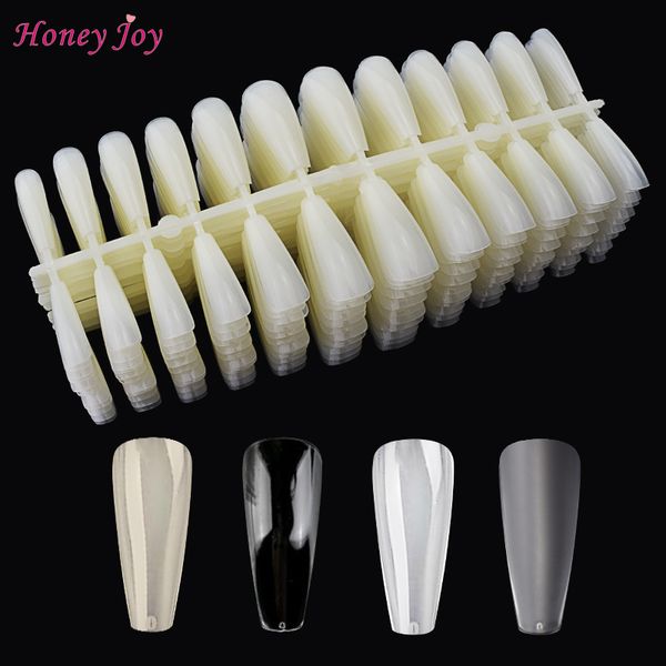 

120/504 clear natural white matteballerina nail arttraceless false nail tips 12 size full cover acrylic abs fake tip, Red;gold
