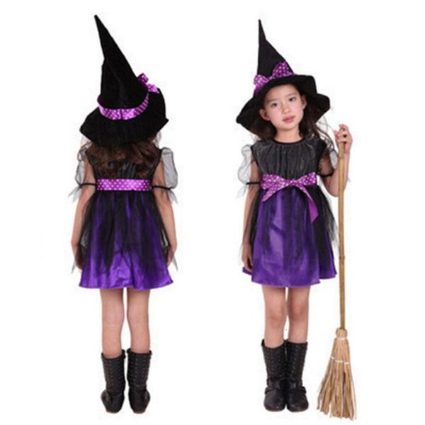 

2 colors new toddler kids baby girls halloween clothes costume dress party dresses+hat outfit set drop shipped st27, White