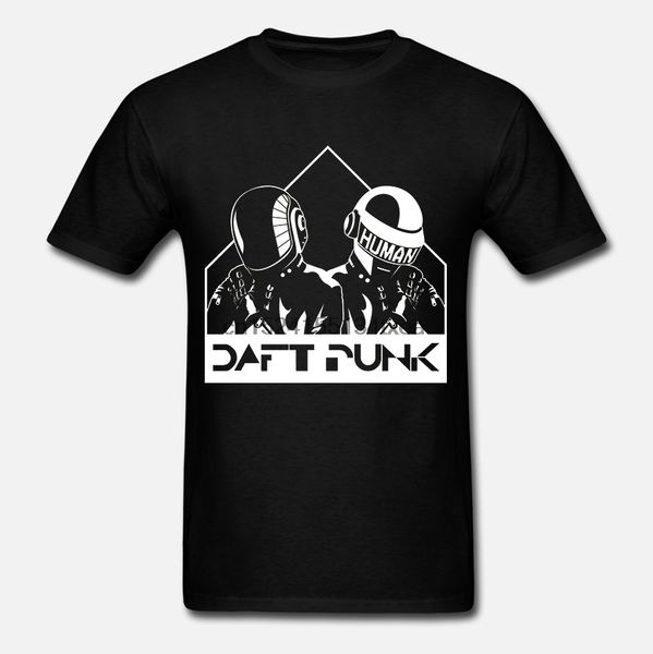 

new daft punk human men's black t-shirt size s-3xl