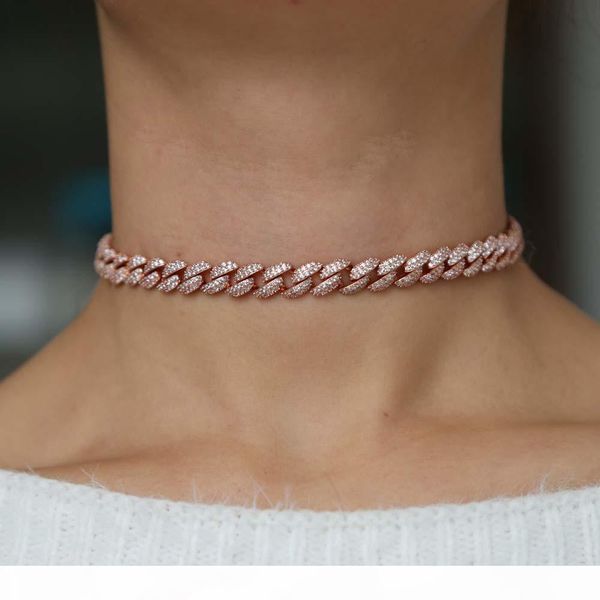 

christmas new punk double layers tennis chain chocker necklace sparkly wide rhinestone chockers jewelry women femme high quality, Silver