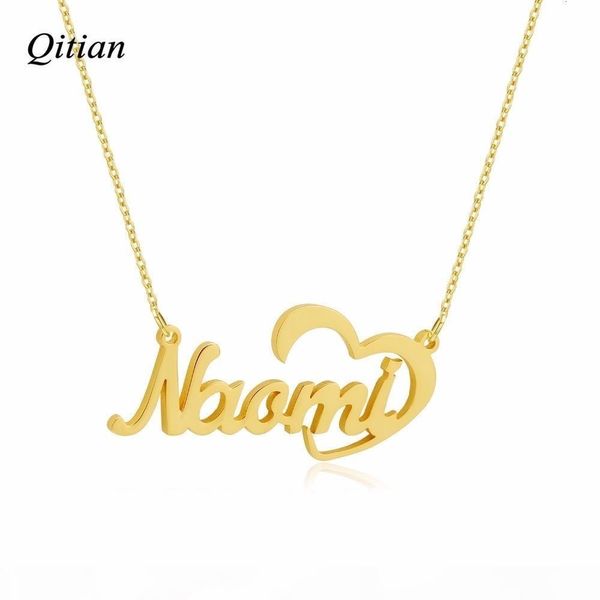 

custom personalized name choker gold color handwriting signature customized romantic gift stainless steel necklace gmx190711, Silver