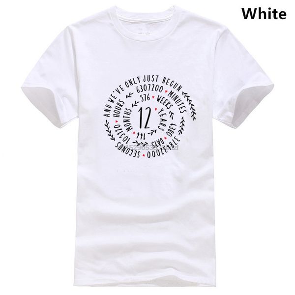 

12 лет anniversary заявления футболка для ее или его