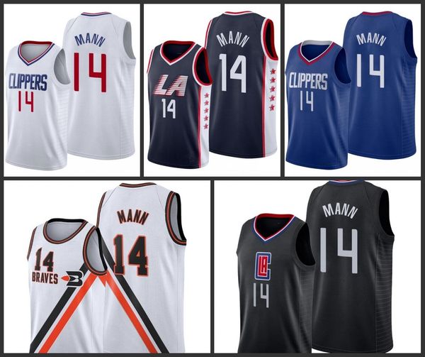 

los angeles clippers terance mann men city basketball jersey, Black