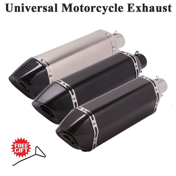 

universal 470mm motorcycle left right exhaust escape modified muffler pipe db killer for tmax 530 atv z1000 ninja 650