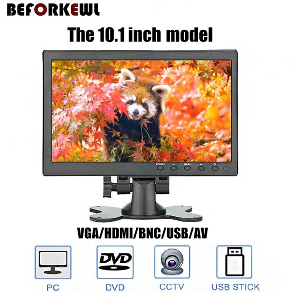 

1024*768 10.1 inch lcd hd & computer display color screen video input security monitor with cvbs/bnc / avi / vga hdmi