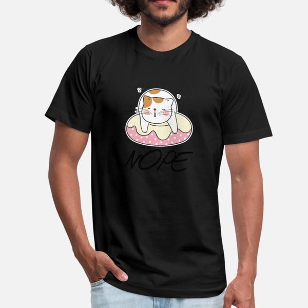 

cat sleep donut nope t shirt men gift short sleeve plus size 3xl standard gift new fashion spring novelty shirt