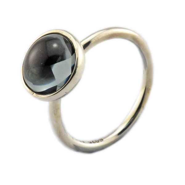 

poetic droplet rings with aqua blue crystal 100% authentic 925 sterling silver jewelry flr077b, Golden;silver